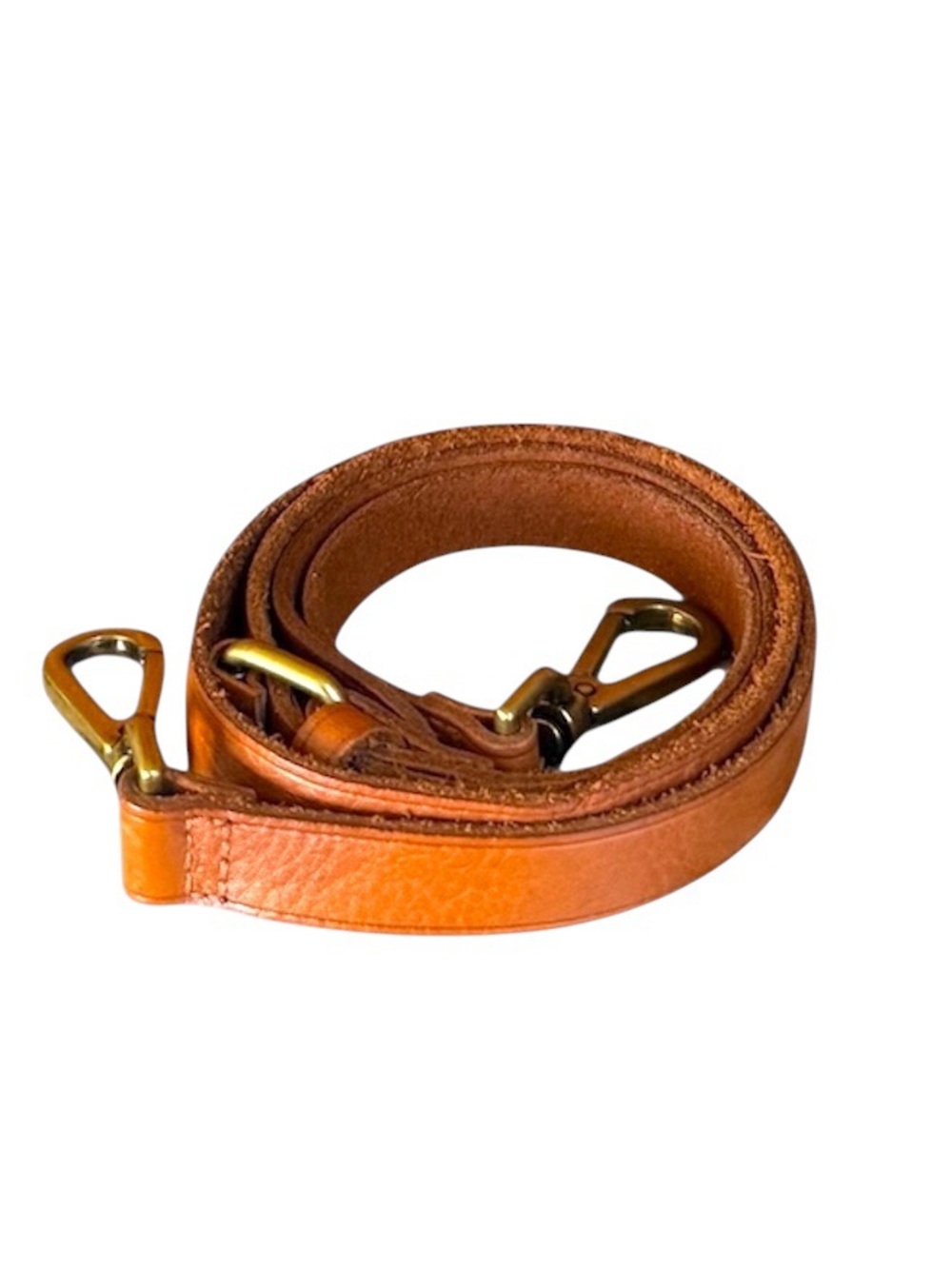 Madewell Tan Leather Replacement Strap with Brass Hardware